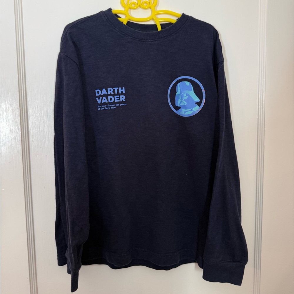 GAP Kids x Star Wars Navy Darth Vader Long Sleeve Tee Size Youth Medium